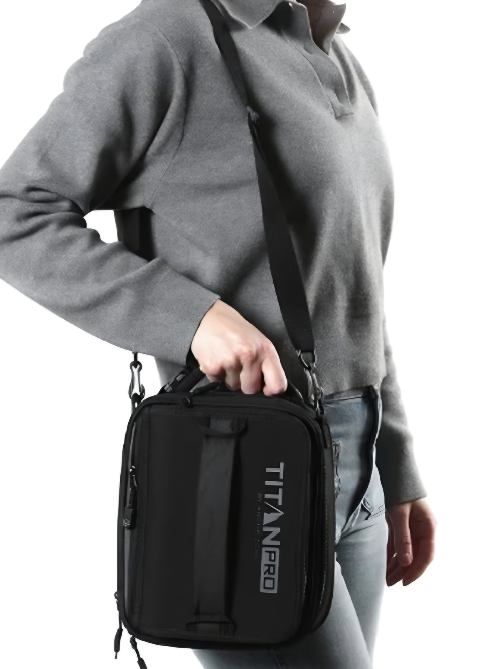 Titan PRO Black Expandable Lunch Bag By Artic Zone, With Ice Packs